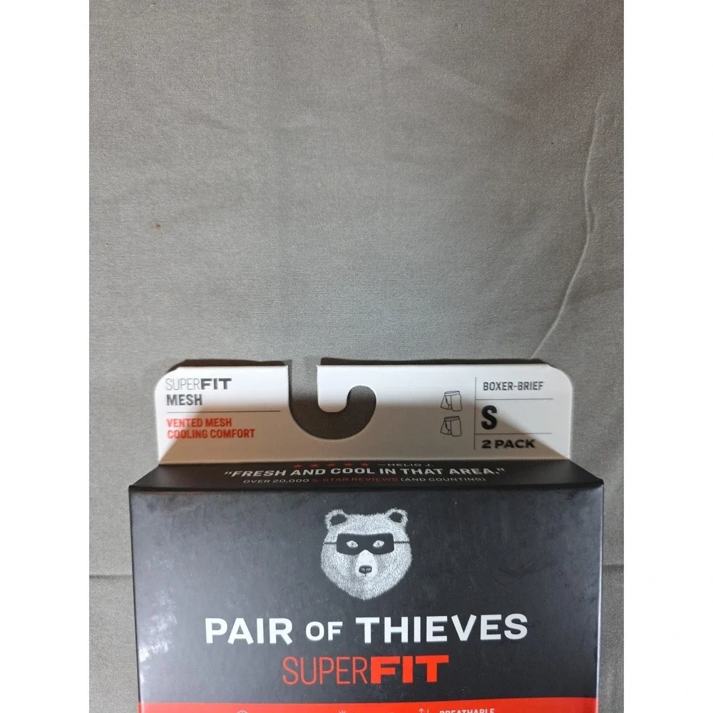Pair of Thieves‎ Men's Super Fit Boxer Briefs 2pk Size Small Purple / Grey